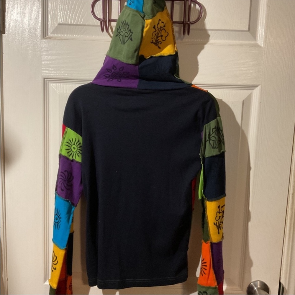 Patchwork Multicolor Zip Hoodie - image 4